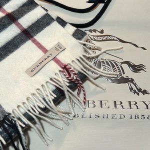 Burberry big check cashmere scarf
